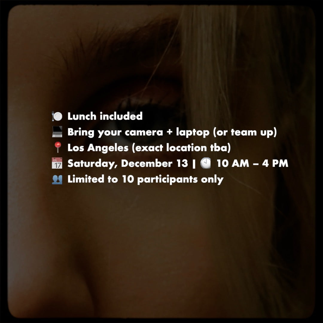 Video Portrait Workshop by MABO — Los Angeles, Dec 13