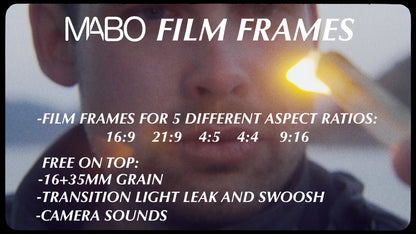 MABO Film Frames + Grain + Lightleaks